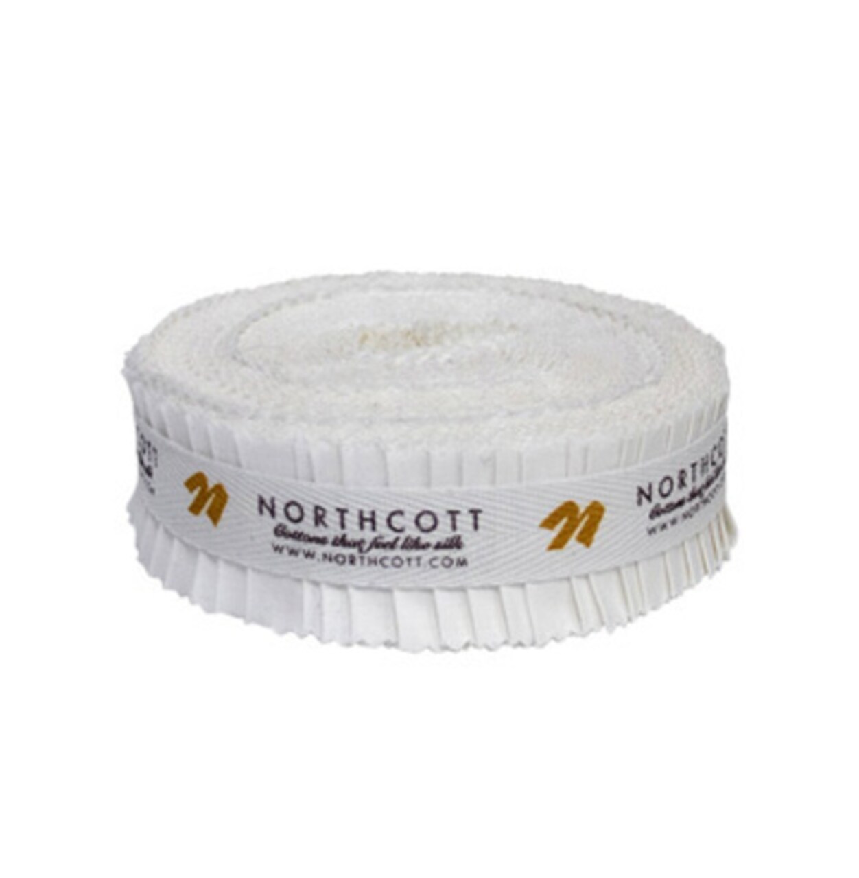 Colorworks 1.5" Strip Roll (Honey Bun) in Superwhite by Northcott for Northcott (SMSCWWT40-10)